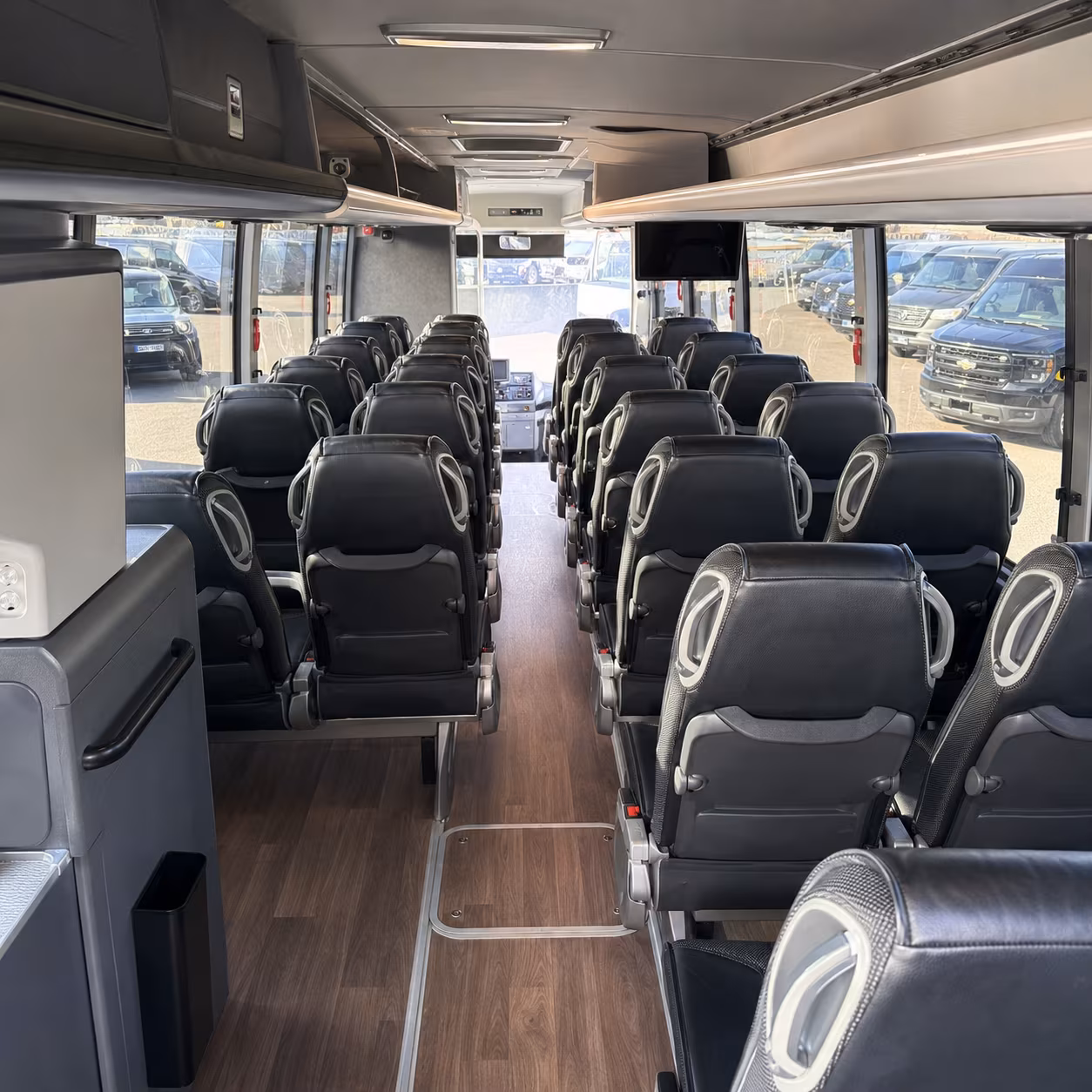 charter bus transfers between denver international airport and front range installations