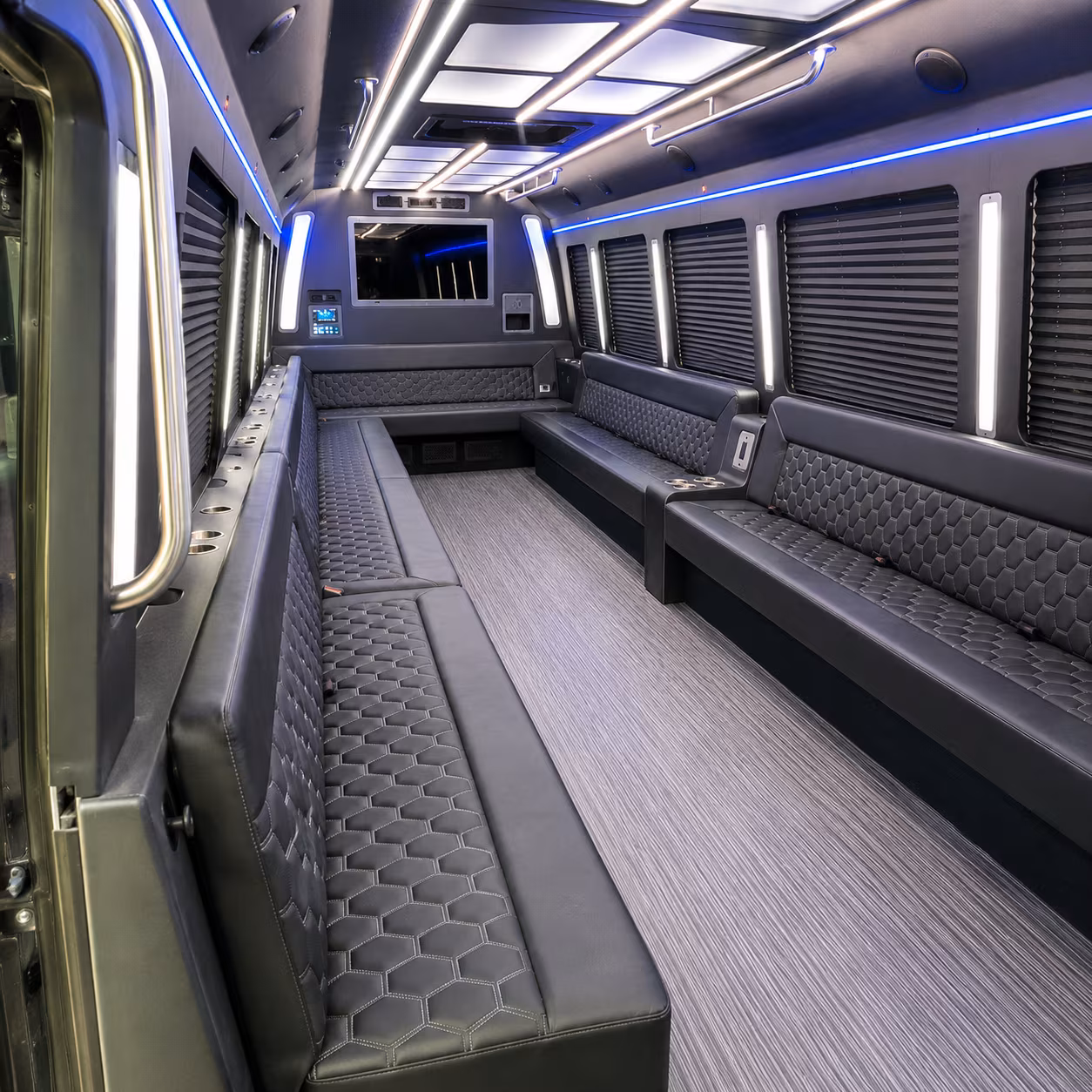 denver 40 passenger party bus interior