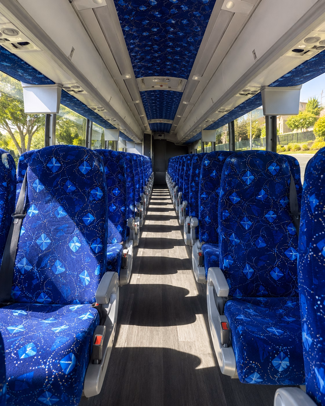 denver charter bus interior